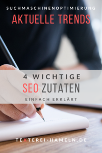 SEO Zutaten mit Bestand